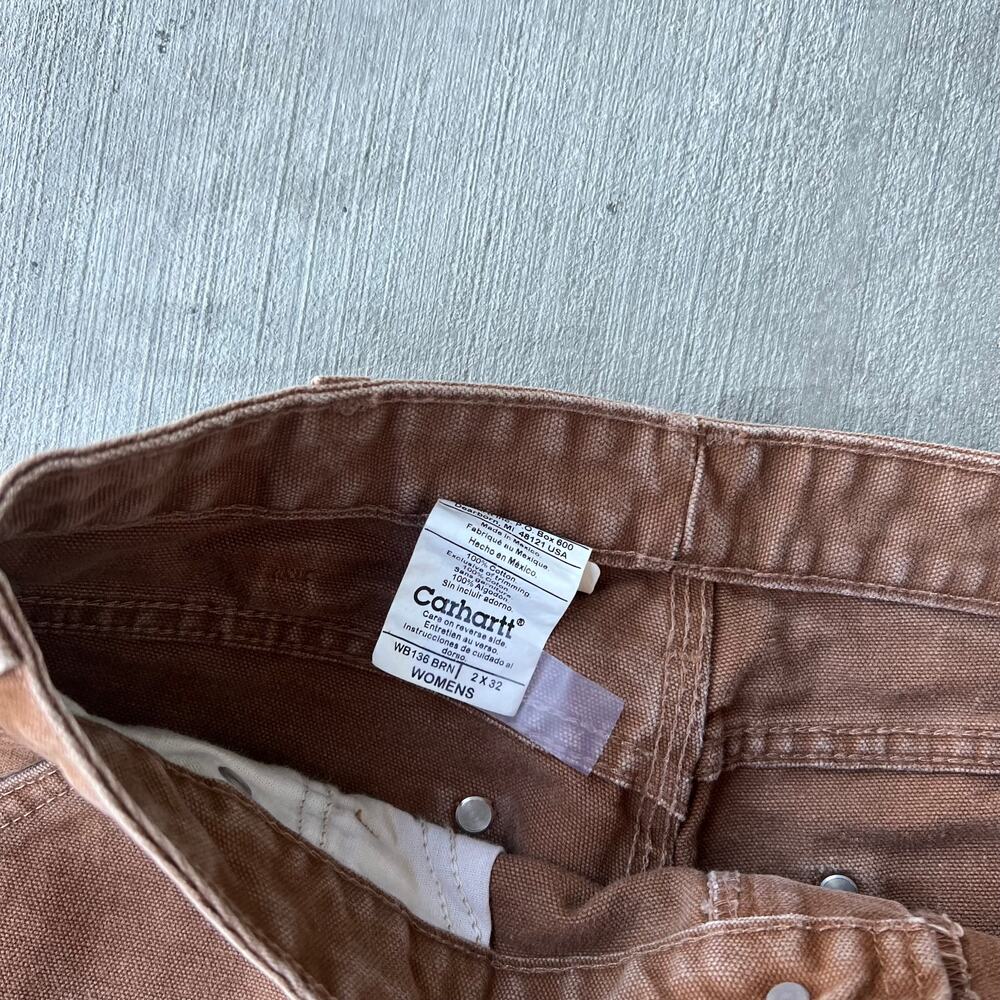 Carhartt brown WOMENS double knee work wear carpenter pants - Picture 7 of 7
